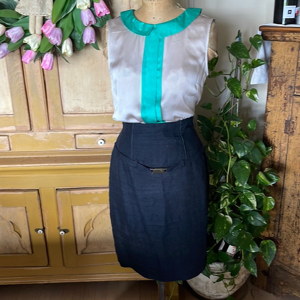 Linen and cotton skirt
